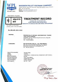 Khử Trùng Nhiệt HT Pallet Gỗ